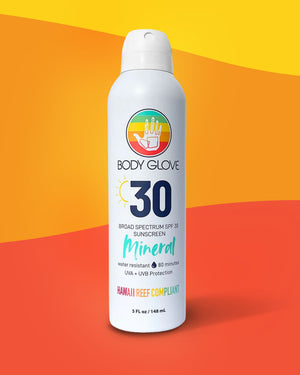 Sunscreen on orange background