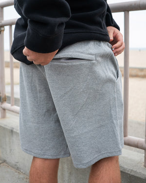 Men's Waffle Weave Gym Shorts - Gray