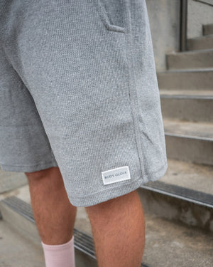 Men's Waffle Weave Gym Shorts - Gray