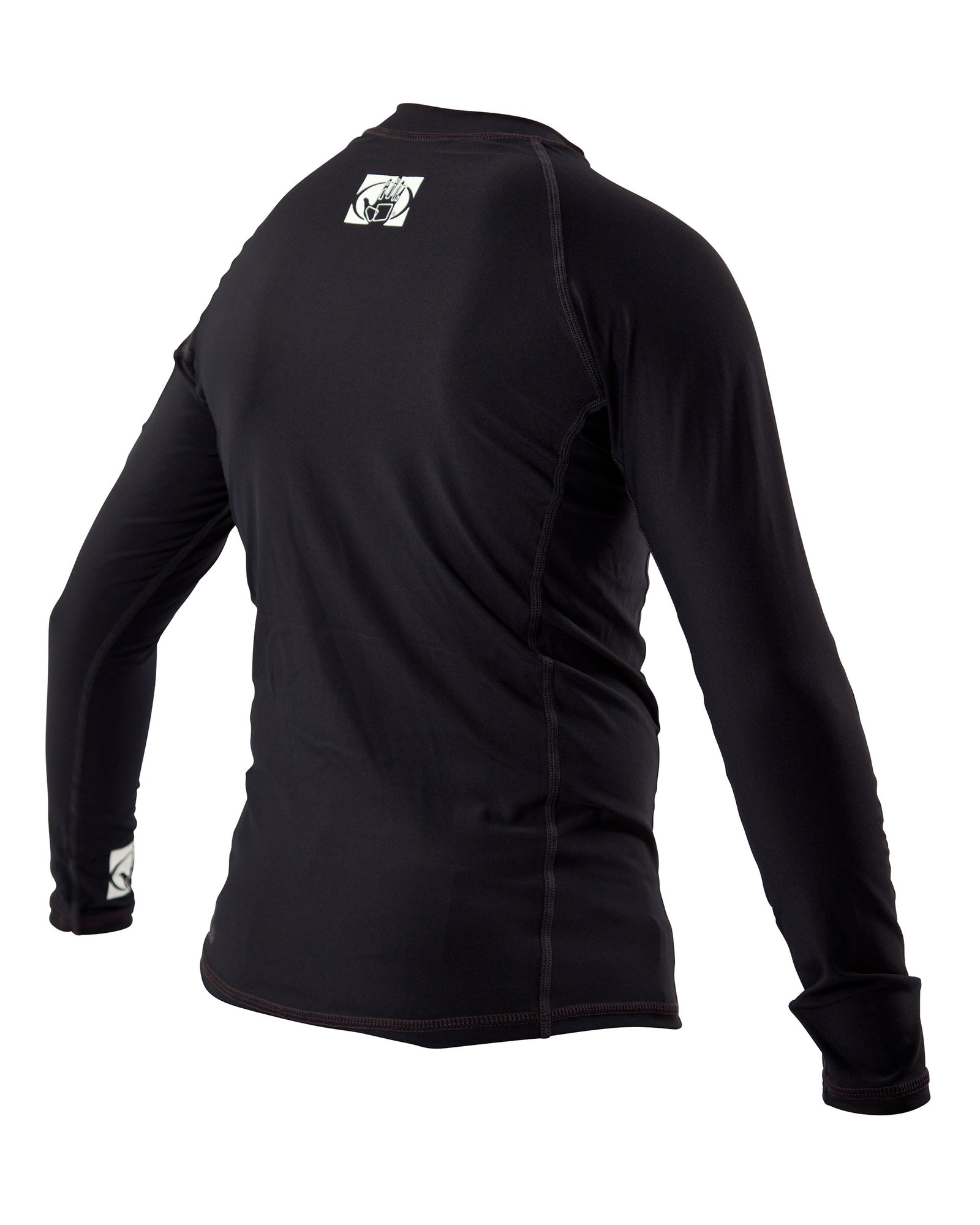 Basic Junior Long-Arm Lycra Rash Guard - Black