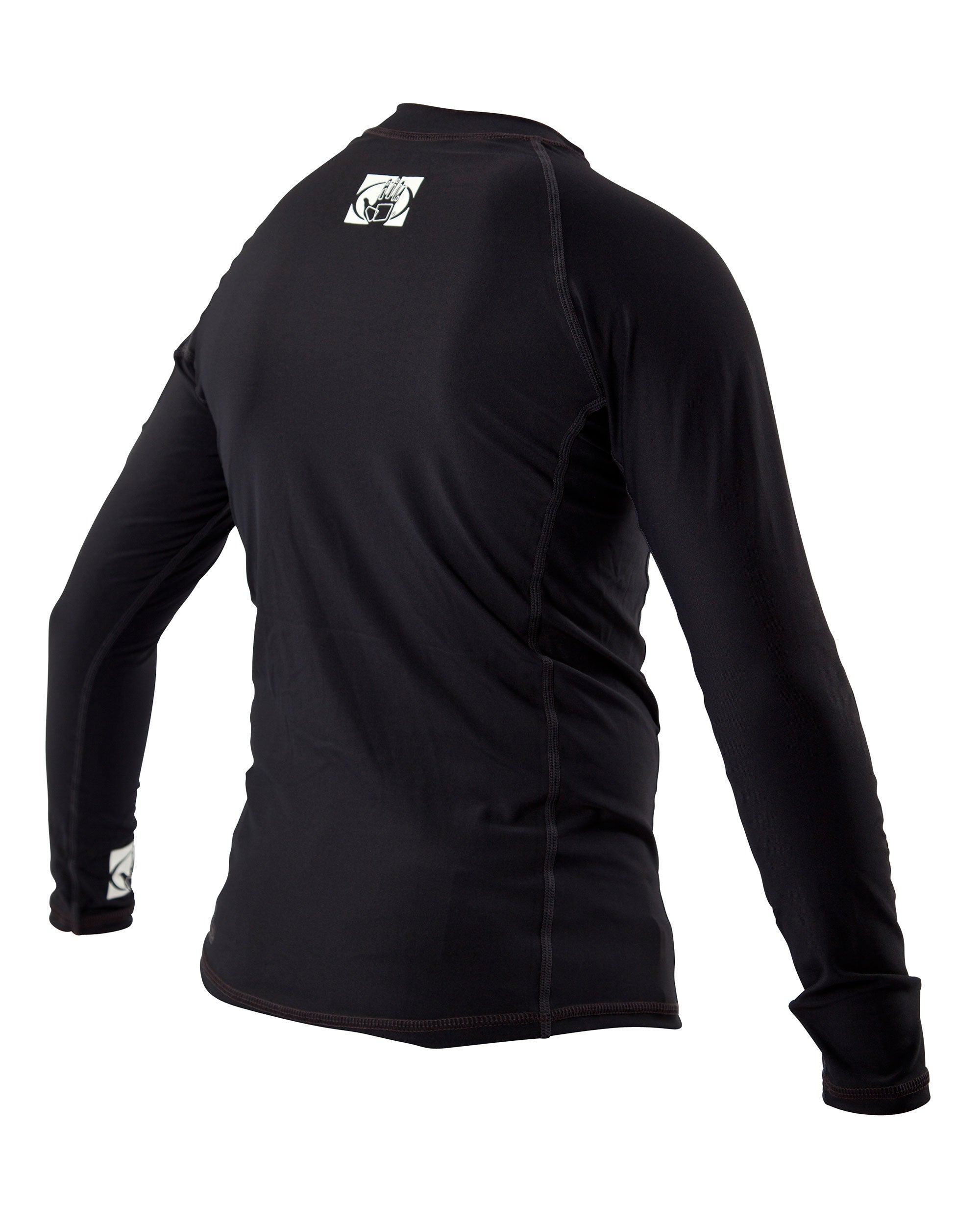 Basic Junior Long-Arm Lycra Rash Guard - Black