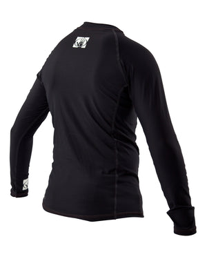 Basic Junior Long-Arm Lycra Rash Guard - Black