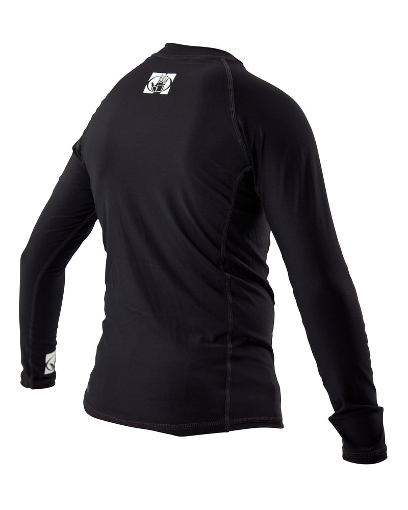Basic Junior Long-Arm Lycra Rash Guard - Black