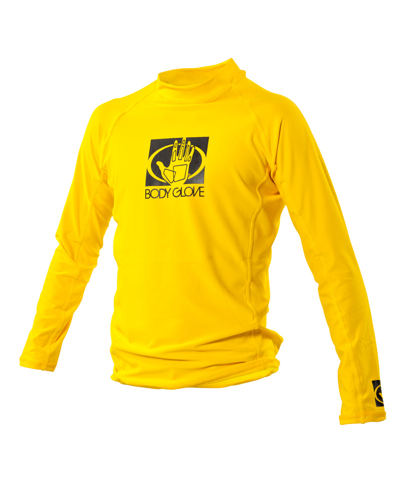 Basic Junior Long-Arm Lycra Rash Guard - Yellow