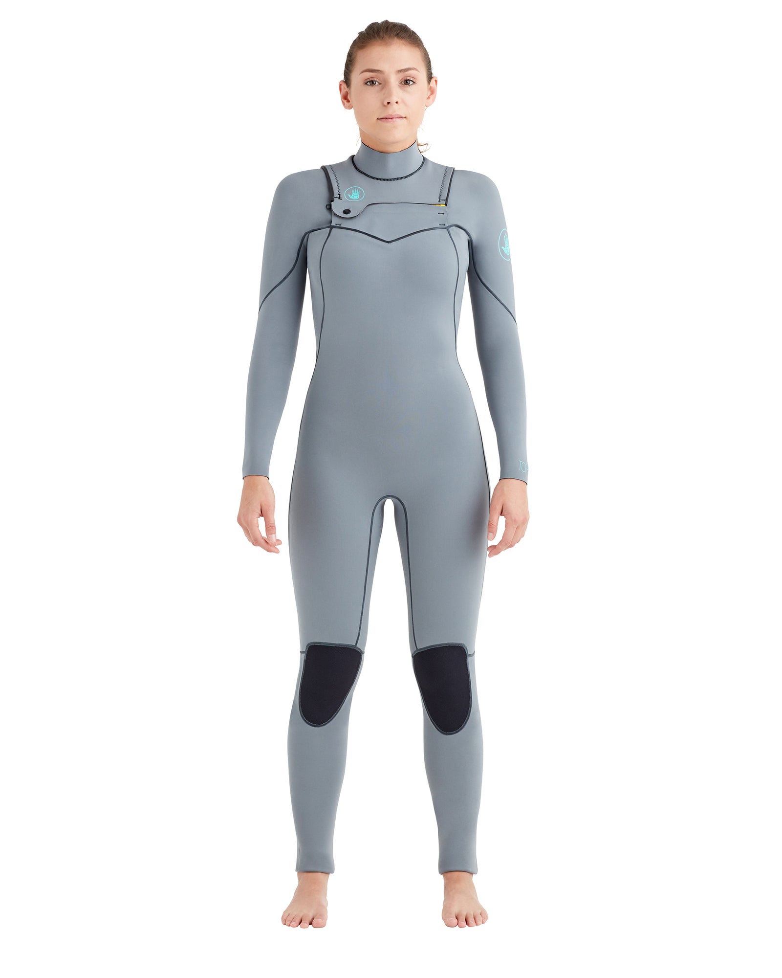 Women's Topaz 3/2mm Chest-Zip Fullsuit - Grey