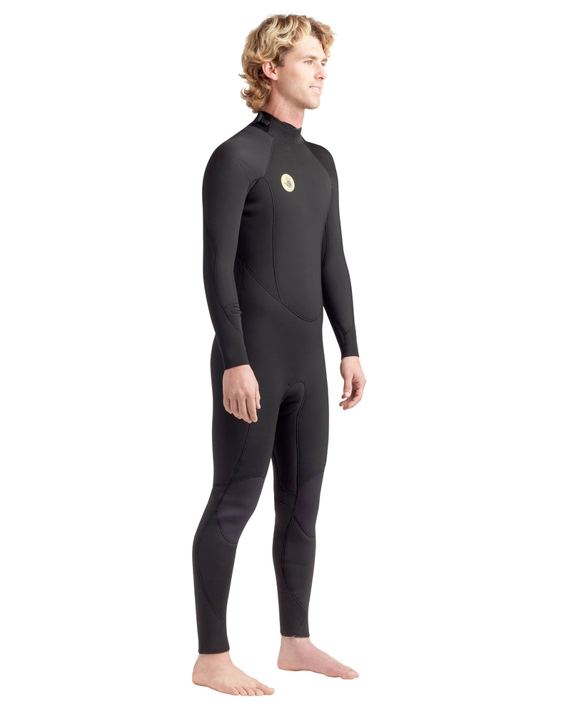 Heritage 3/2mm Back-Zip Men's Fullsuit - Black