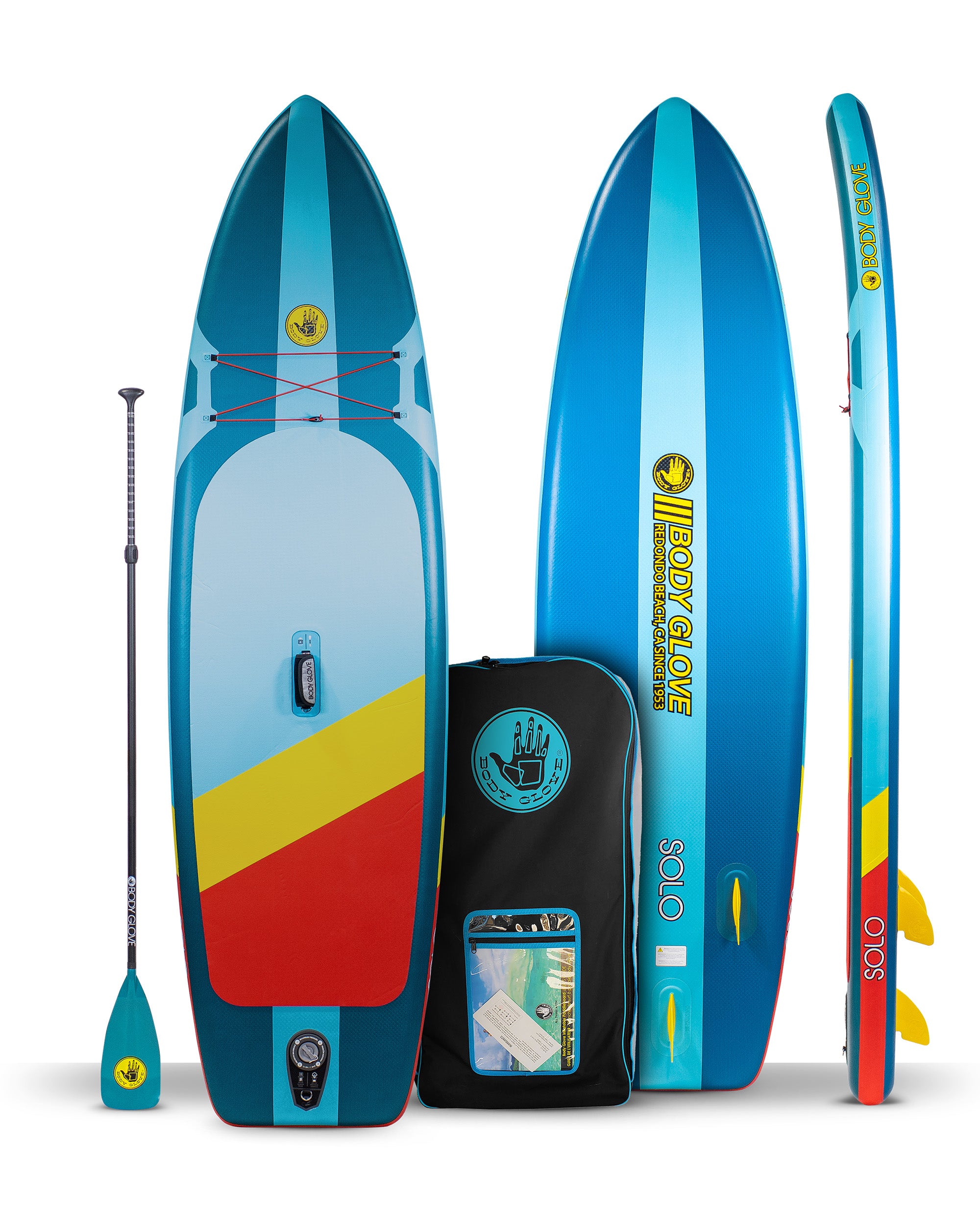 Solo Paddle Board 10' 4" - Blue/Yellow