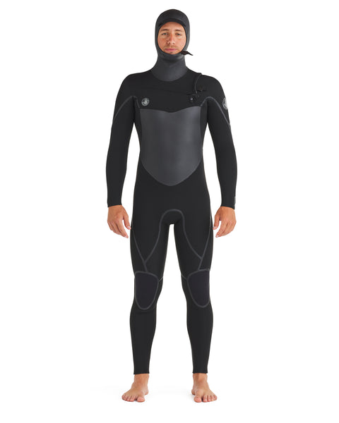 Phoenix 5.5/4.5mm Men's Chest-Zip Hooded Black Fullsuit | Body Glove