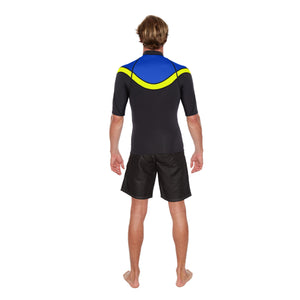 Super Rover Wetsuit Top - Black/Lime