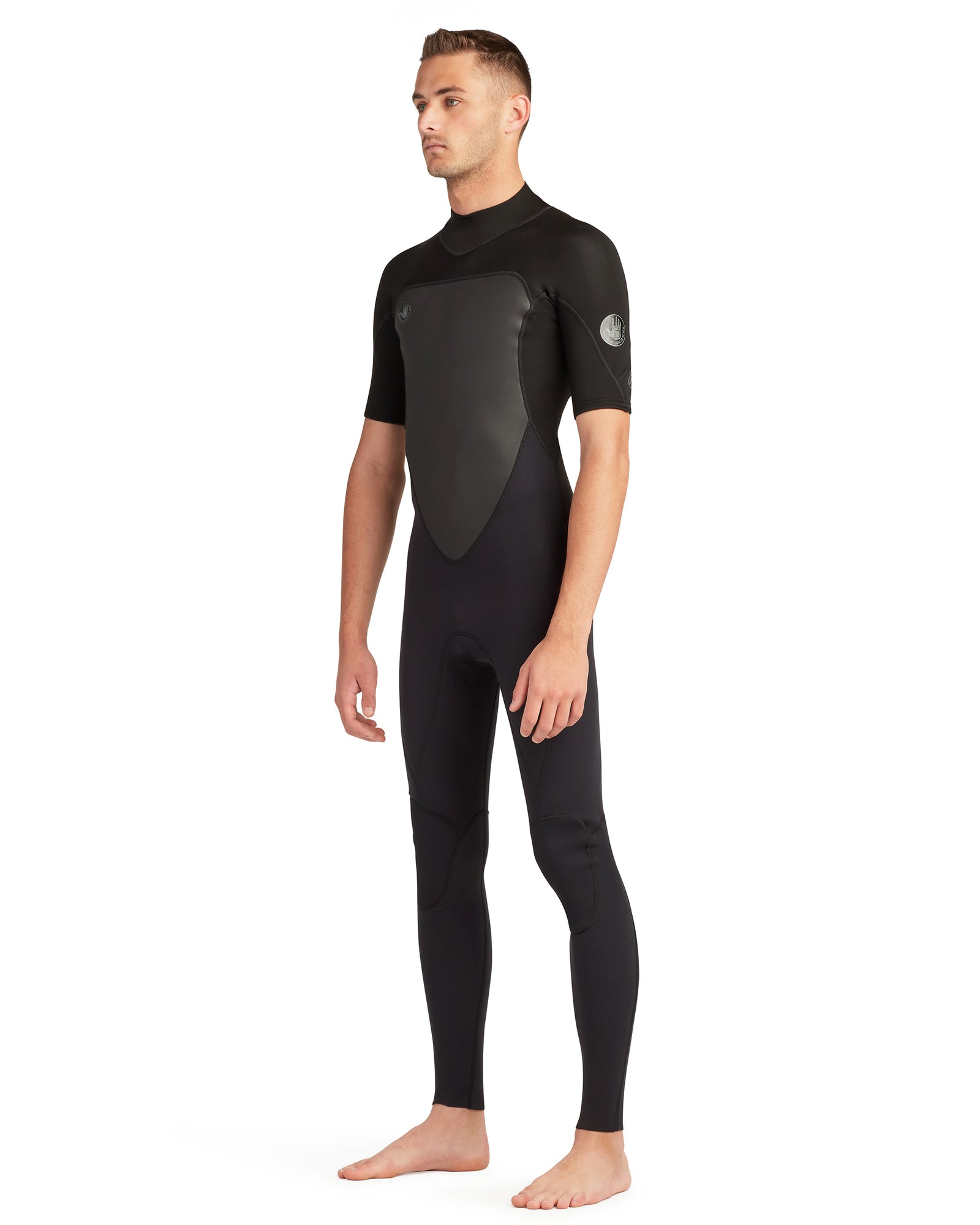 Phoenix 2/2mm Back Zip Short Sleeve Full Wetsuit - Black