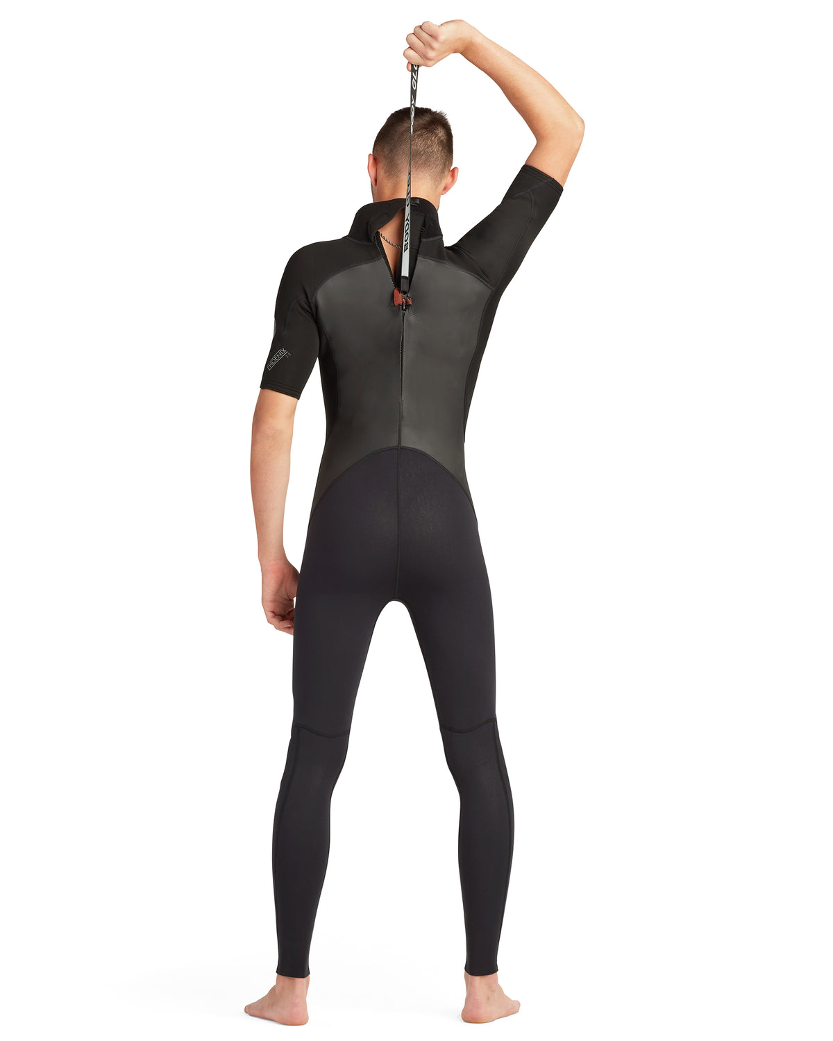 Phoenix 2/2mm Back Zip Short Sleeve Full Wetsuit - Black