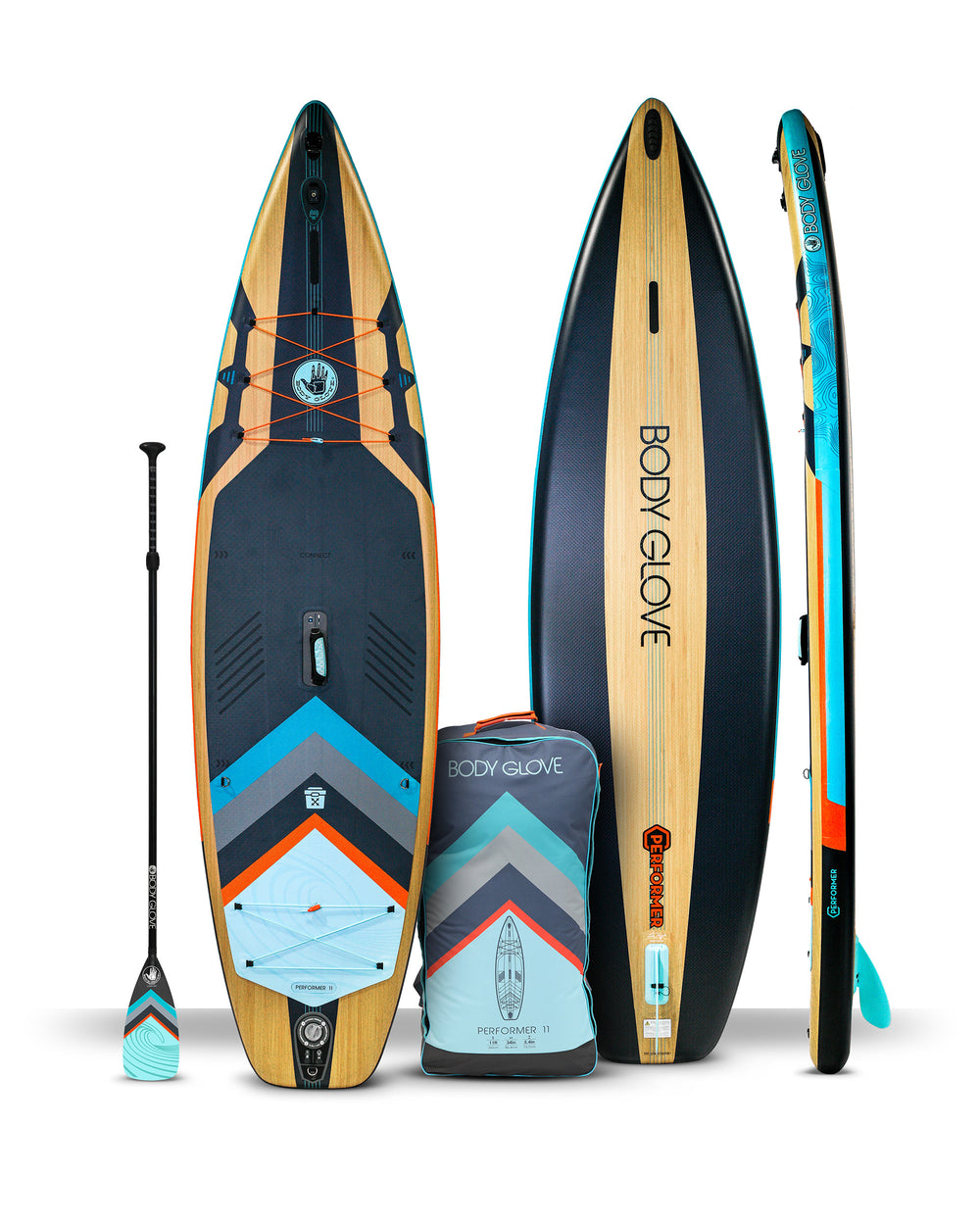 2023 Performer 11' Inflatable Paddle board - Wood/Hematite