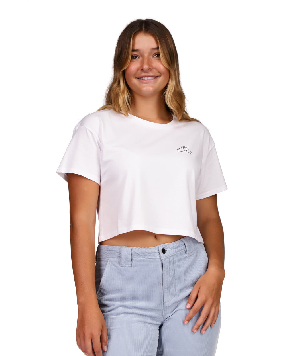 Tati x Body Glove Rainbow Crop T-Shirt - White