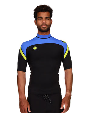 Super Rover Wetsuit Top - Blue Lime