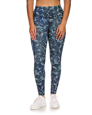 All-Over-Print Full Length-Legging With Pockets - Jungle Green