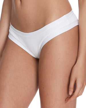 Ibiza Audrey Low-Rise Bikini Bottom  - White