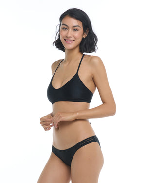 Smoothies Ruth Fixed Triangle Swim Top - Black