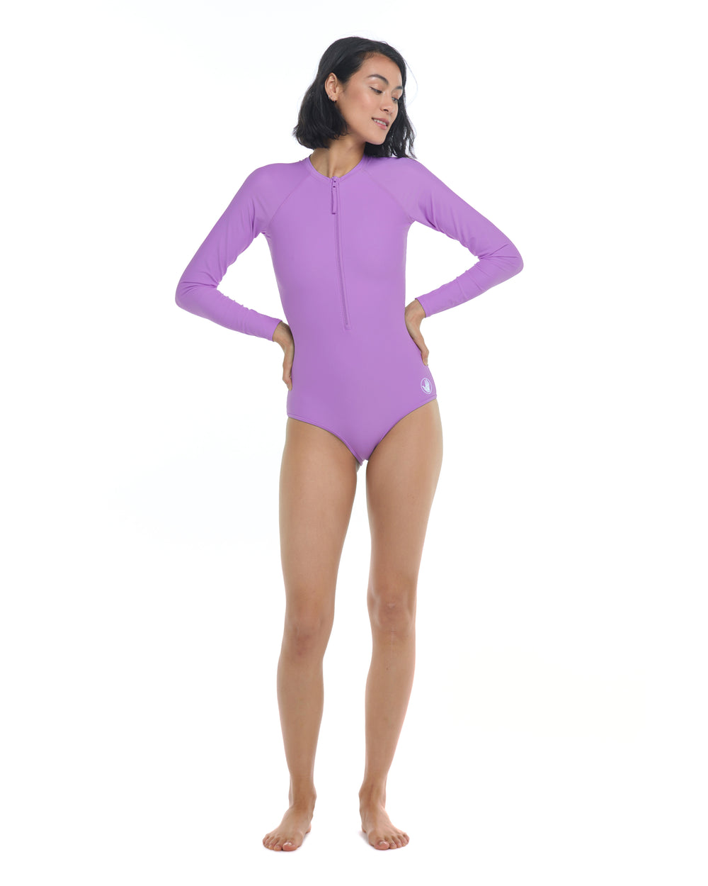 Smoothies Channel Cross-Over Long Sleeve Swimsuit - Akebi