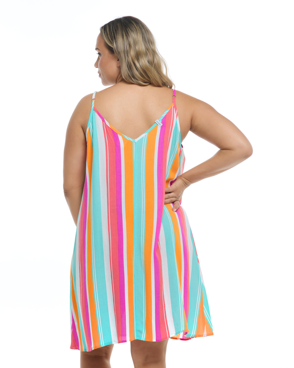 Firenze Nicole Plus-Size Cover-Up Dress - Multi