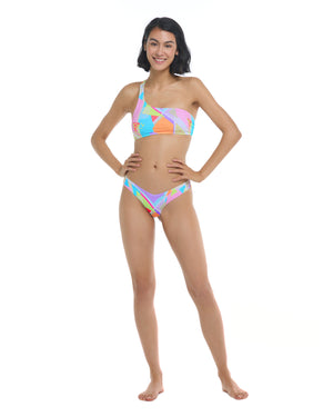 Colorbox Malia One-Shoulder Swim Top - Multi