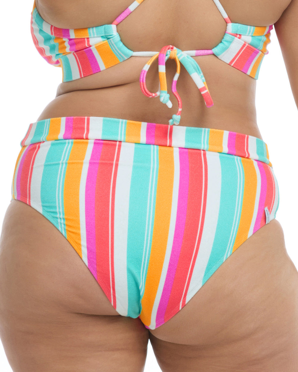 Firenze Marlee Plus-Size High-Waist Bikini Bottom - Multi