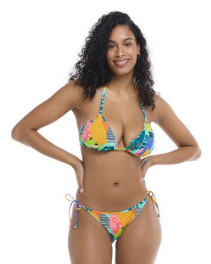 Curacao Dita Ruffle D-Cup Cup Bikini Top - Multi