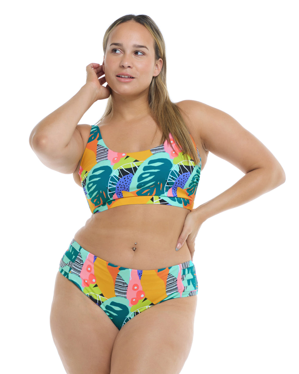 Curacao Amore Plus Size Bikini Top - Multi