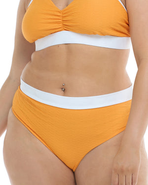 Ripple Marlee Plus-Size High-Waist Bikini Bottom - Yellow