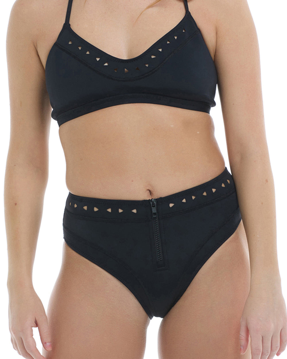 Constellation Marlee High-Waist Bikini Bottom - Black