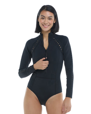 Constellation Langley Long Sleeve Swimsuit - Black