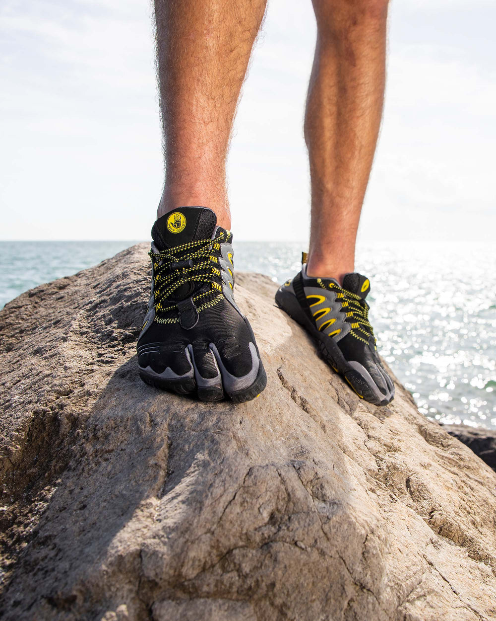 Men's 3T Barefoot Warrior Water Shoes Black/Yellow Body Glove