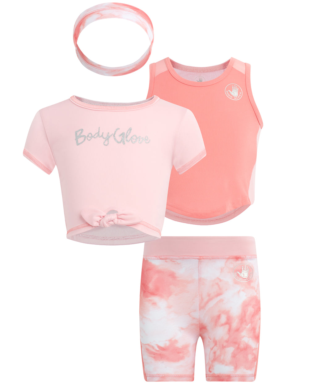 Baby Girls' Three-Piece Pink Swirl Set - Pink