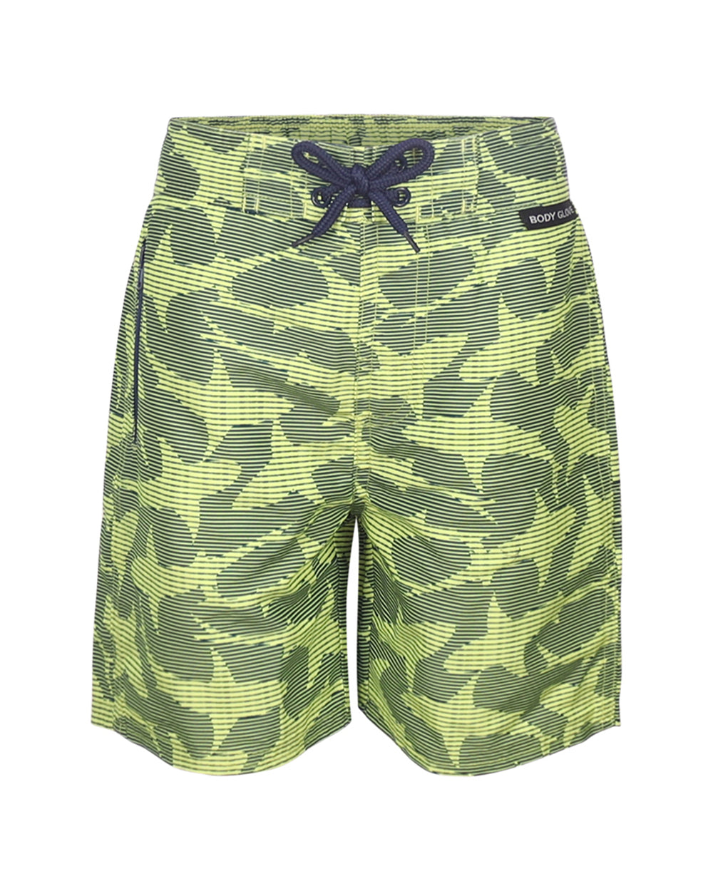 Toddler Boys' Striped Shark-Print Swim Shorts - Lime Green - Body Glove