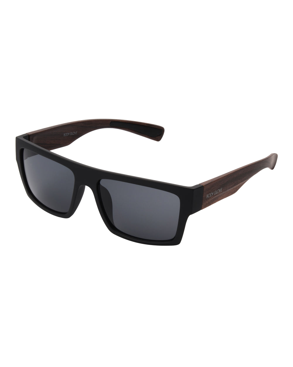 Men's Reggie Rectangular Sunglasses - Black/Dark Brown