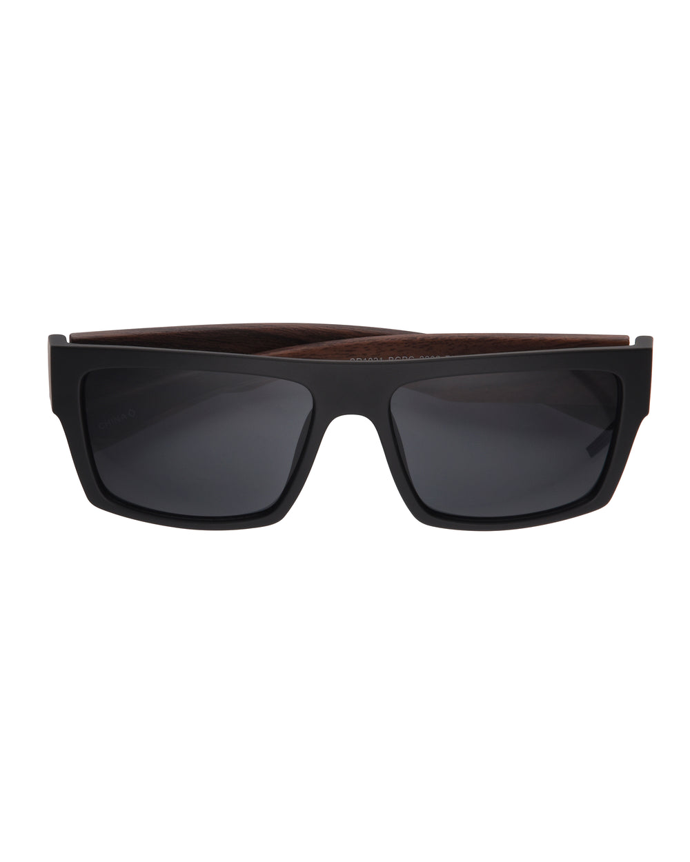 Men's Reggie Rectangular Sunglasses - Black/Dark Brown