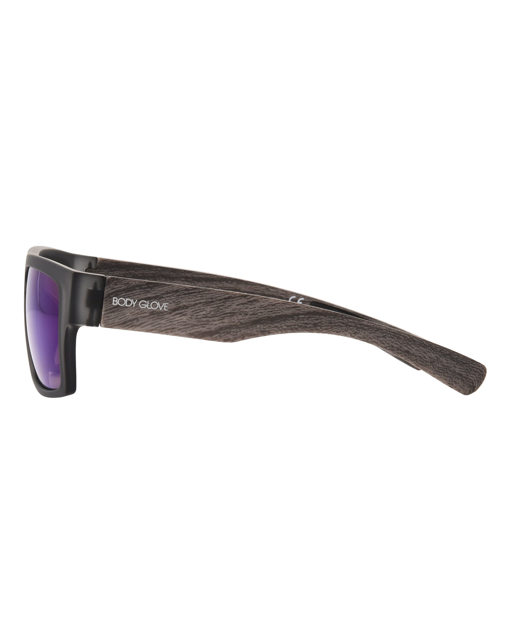 Body Glove Mens Reggie Rectangular Sunglasses in Charcoal, Polycarbonate