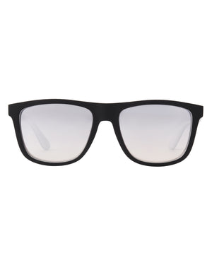 Talise Way-Style Frame Sunglasses - Black/White