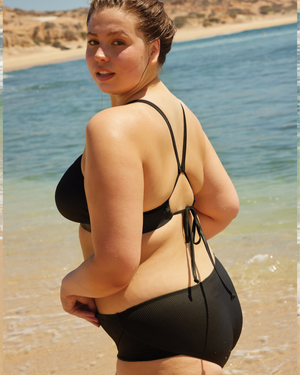 Ibiza  Drew Plus Size Swim Top - Black