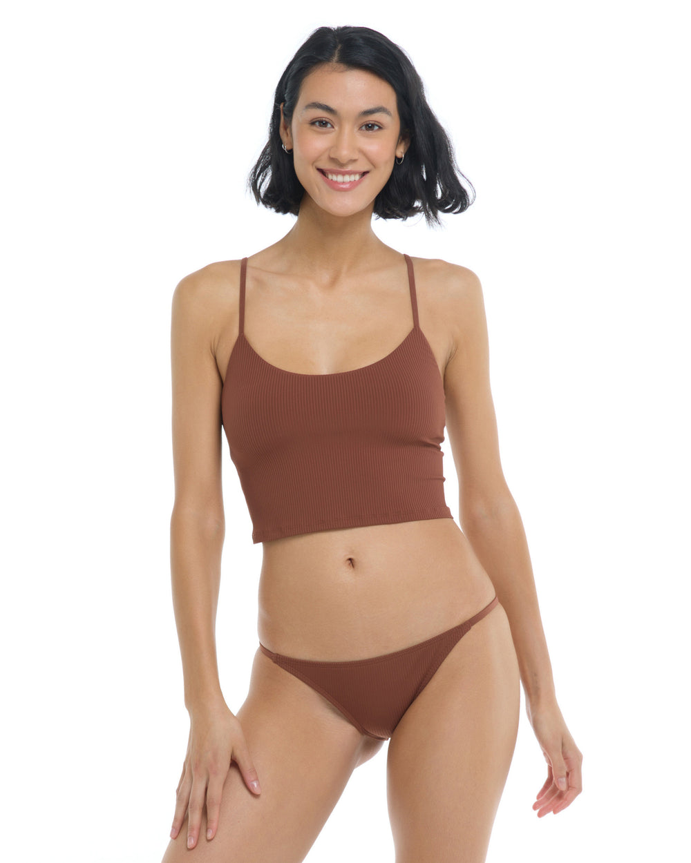 Ibiza Norah Swim Crop Top - Brown - Body Glove