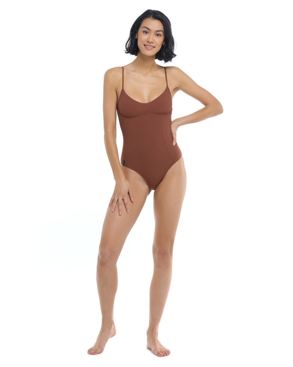 Ibiza Palm One-Piece Swimsuit - Brown