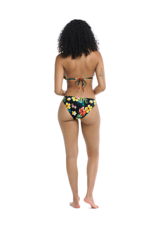 Tropical Island Dita D-Cup Bikini Top - Black