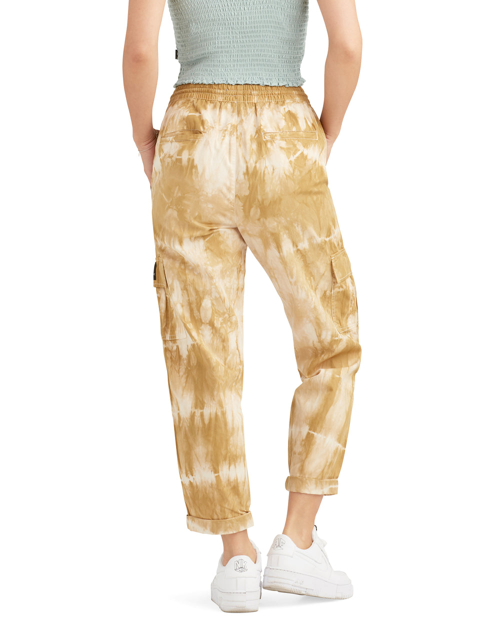 Camelia Mid-Rise Cargo Pants - Tie/Dye