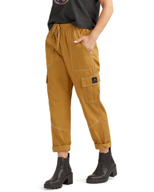 Cameila Mid-Rise Cargo Pants - Sand