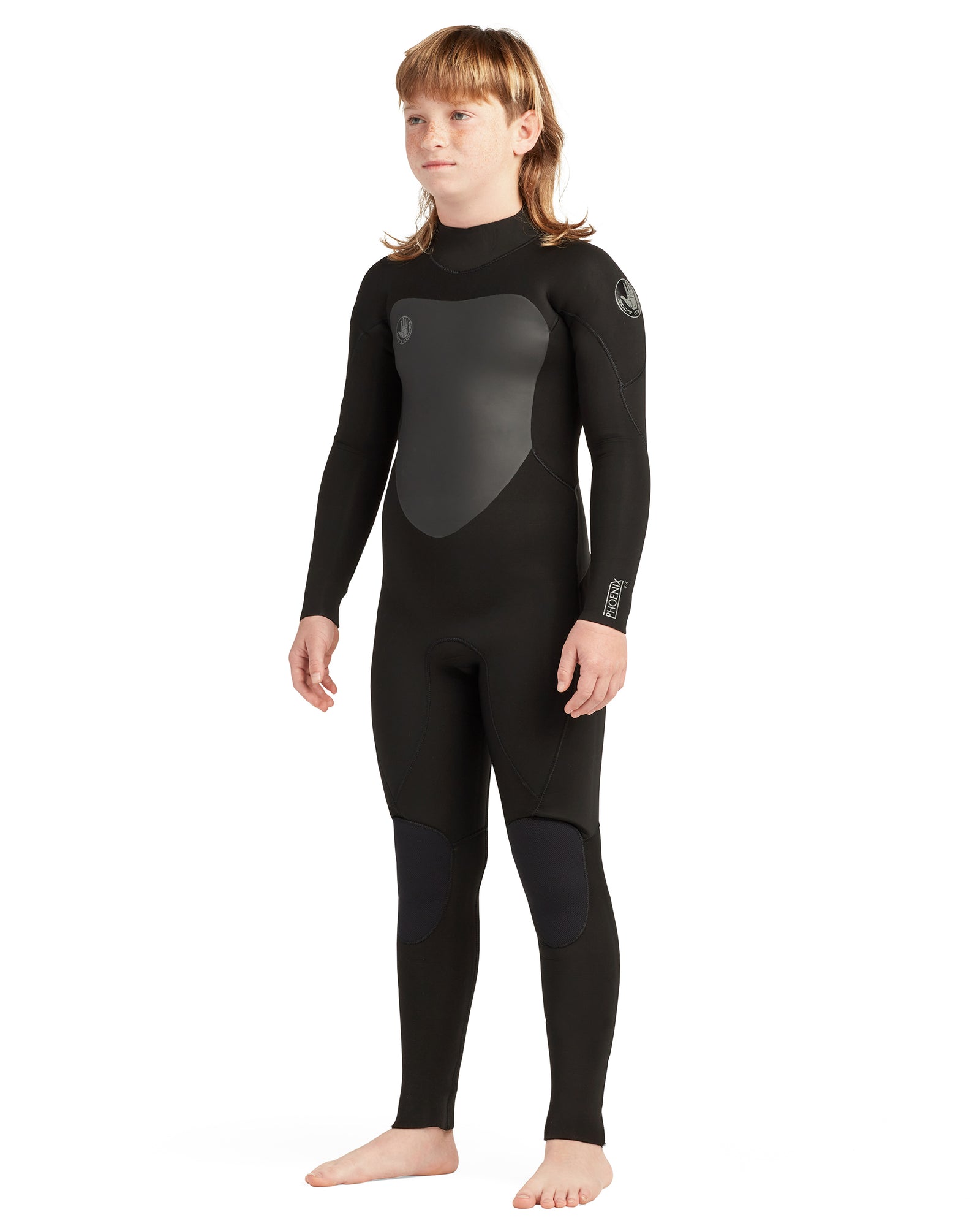 Phoenix 4/3mm Back-Zip Youth Fullsuit - Black