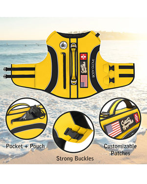 Dog Life Vest for Swimming and Safety - Yellow
