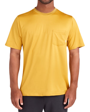 Short-Sleeved Pocket UPF 50+ T-Shirt - Mustard