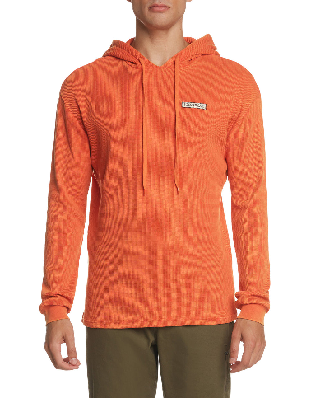 Stand Out Long-Sleeve Thermal with Hoodie - Burnt Brick