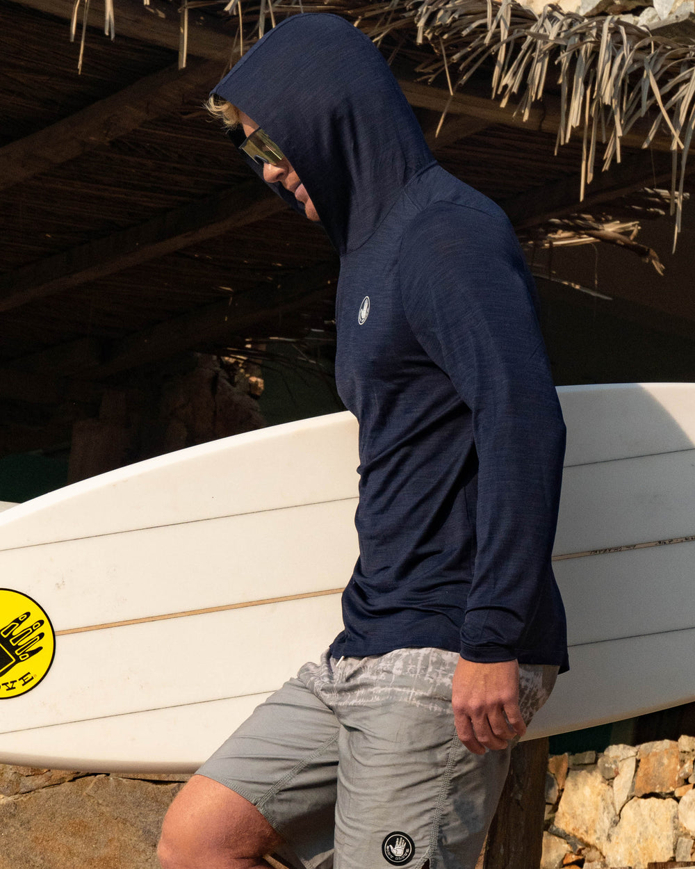 Filtrate UPF L/S Hooded Sun Shirt - Navy - Body Glove