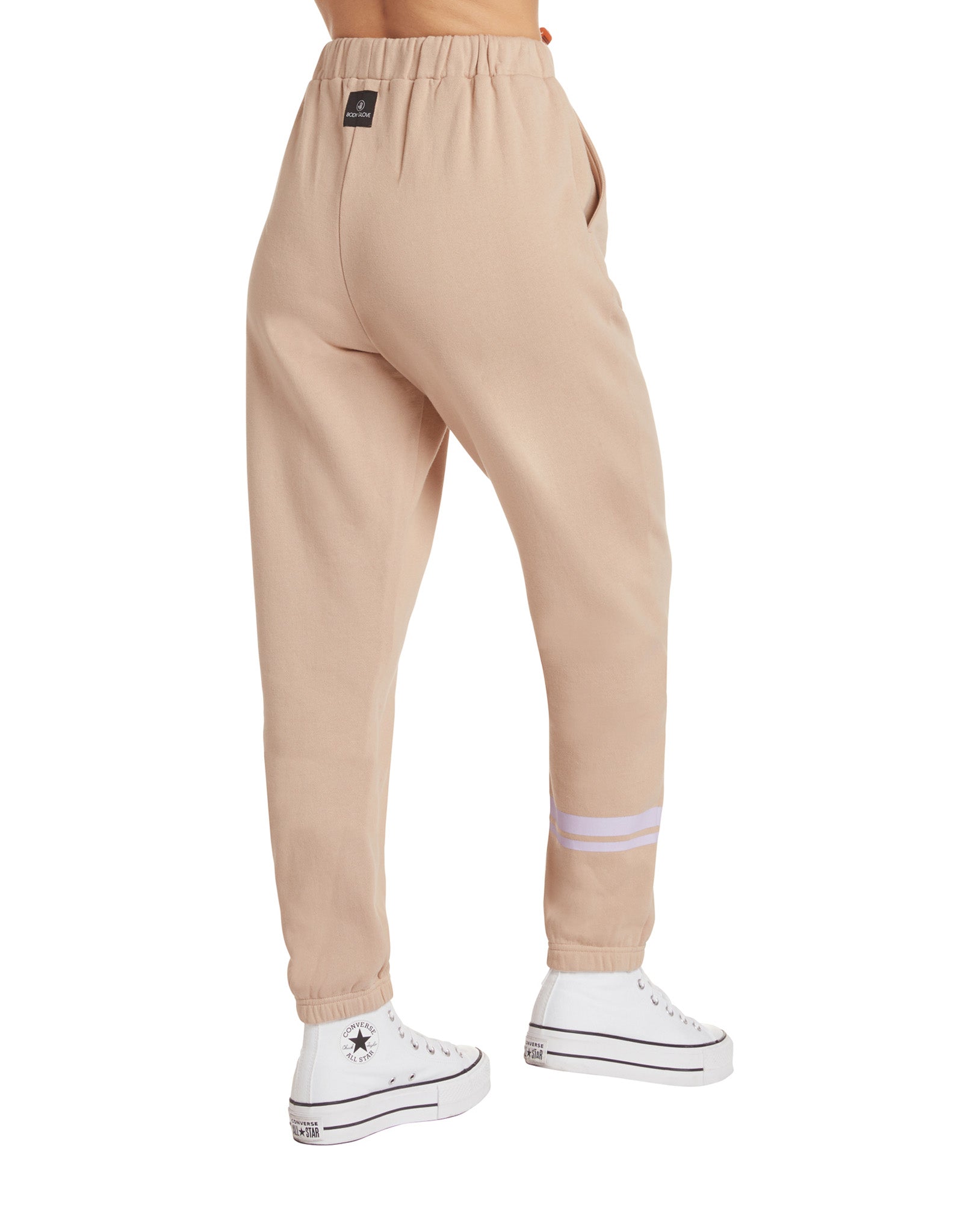 Laid Back Mid-Rise Fleece Jogger Pant - Mushroom