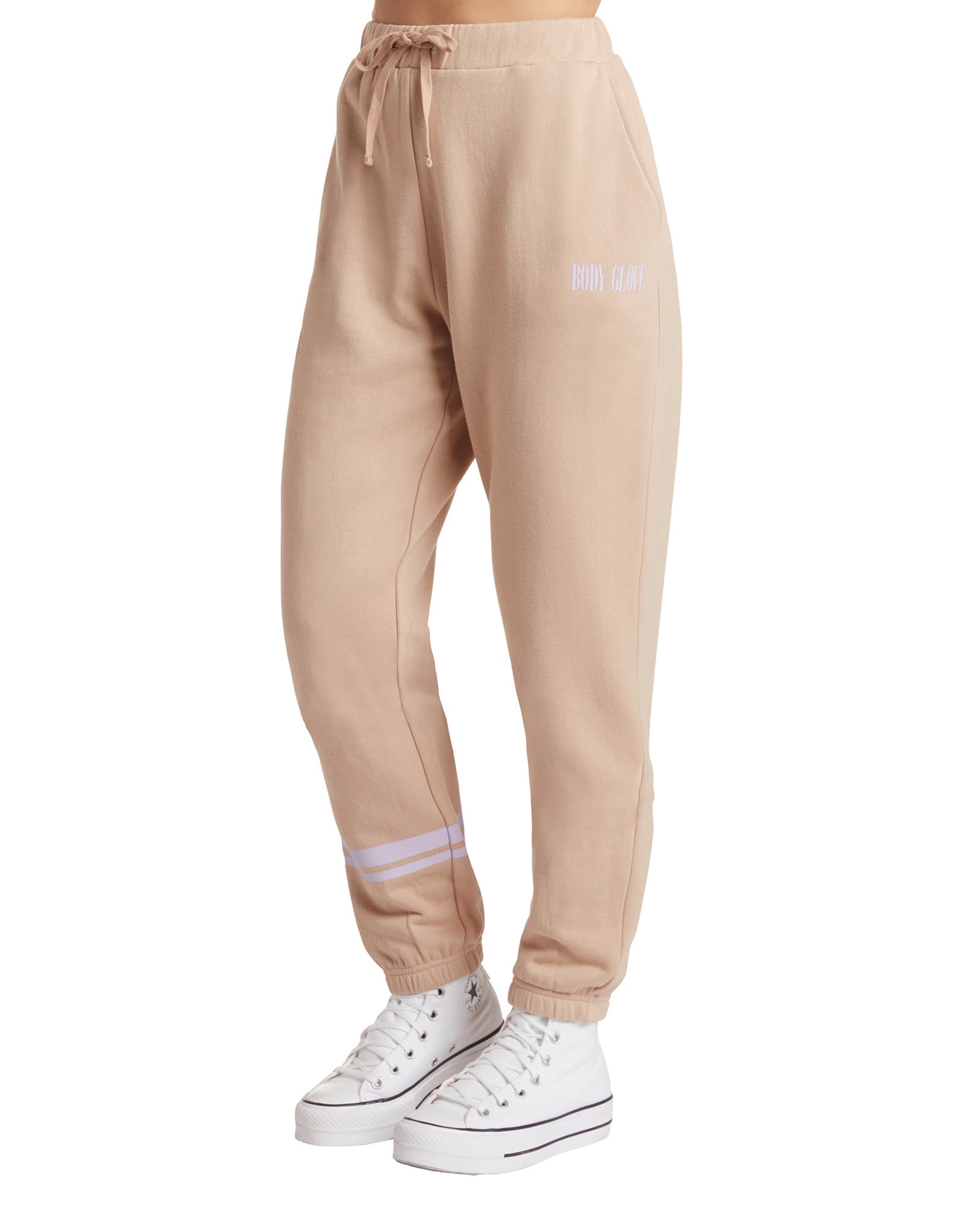 Laid Back Mid-Rise Fleece Jogger Pant - Mushroom